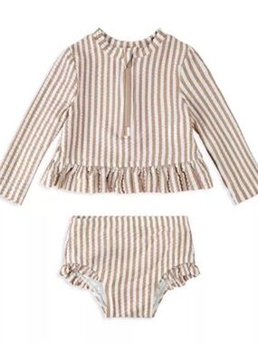 NWT Petit Lem Girls' Rash Guard Two Piece Swimsuit Sz 4